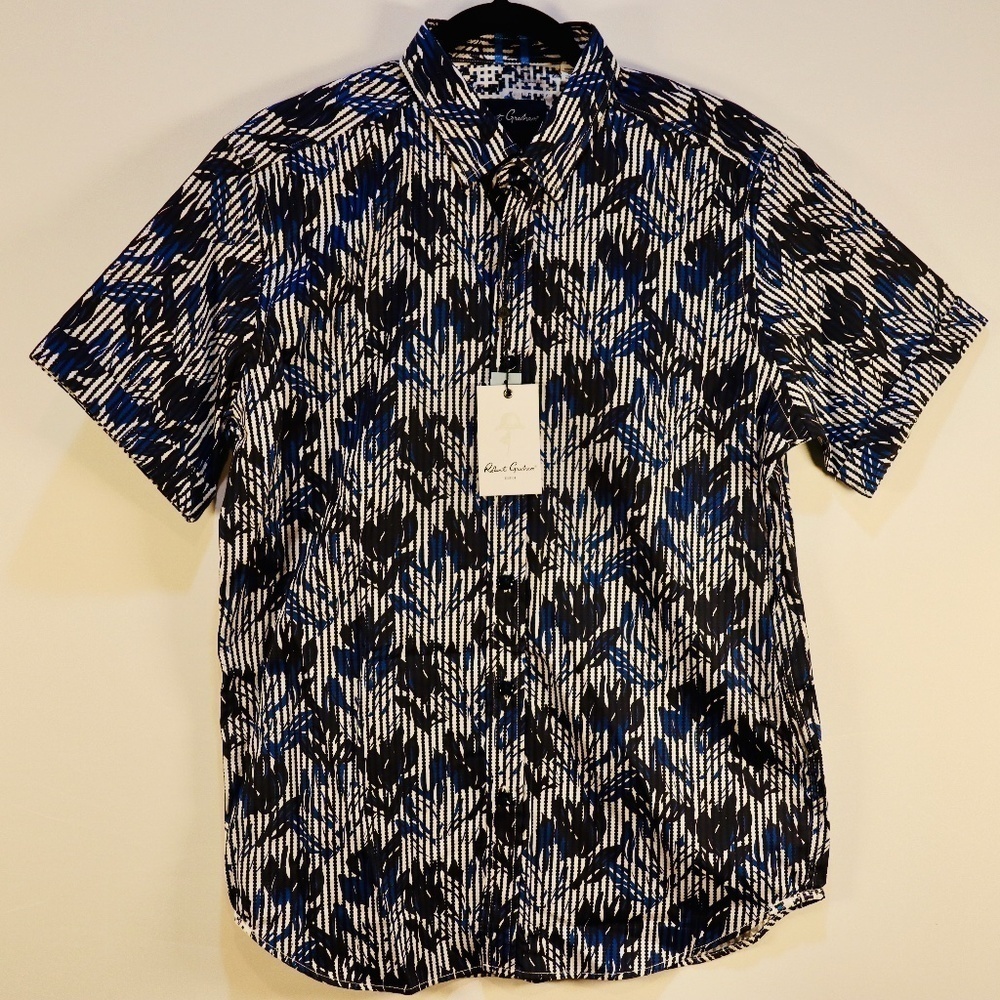 Robert Graham, Maison Floral Curved Hem. Tailored Fit. Shirt. Size M NWT - Picture 2 of 4